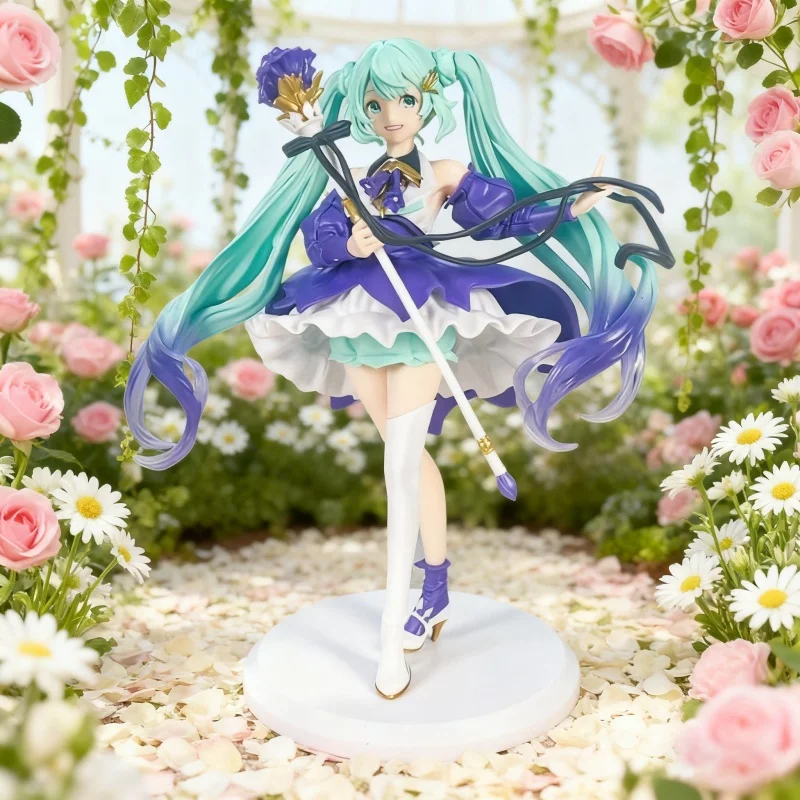 Hatsune Miku Pesta Ulang Tahun Bauhinia Gadis Cantik Prajurit Elf Model Aksi Mainan Pvc Koleksi Anime Aksesori Desktop Hadiah