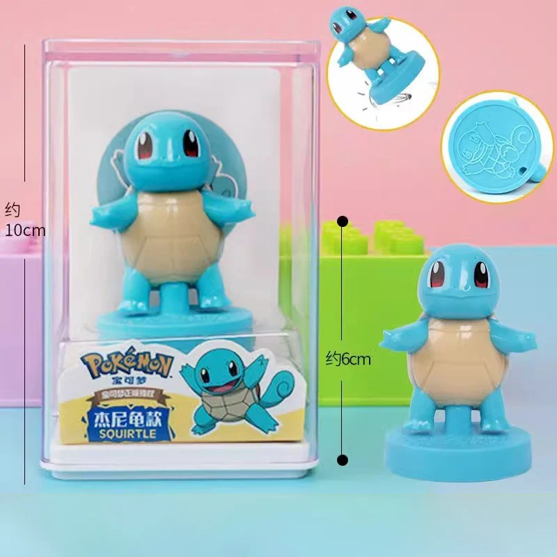 Autentico Pok è mon Pikachu SQUIRTLE BULBASAUR PSYDUCK JIGGLYPUFF CUBONE Figurine Sigilli Modelli Giocattoli Regali di Natale per bambini