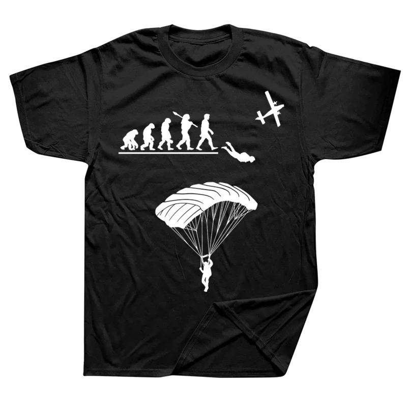 

Paragliding Skydiving Evolution Skydive Parachuting Lover Paraglider T Shirts Streetwear Short Sleeve Birthday Gifts T-shirt