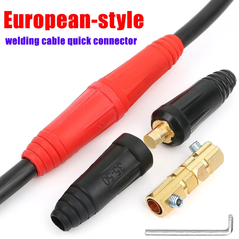 European Plug and Socket Welding Cable Welding Machine Welding Cable Quick Connector Extension and Mating Pure Copper Connector