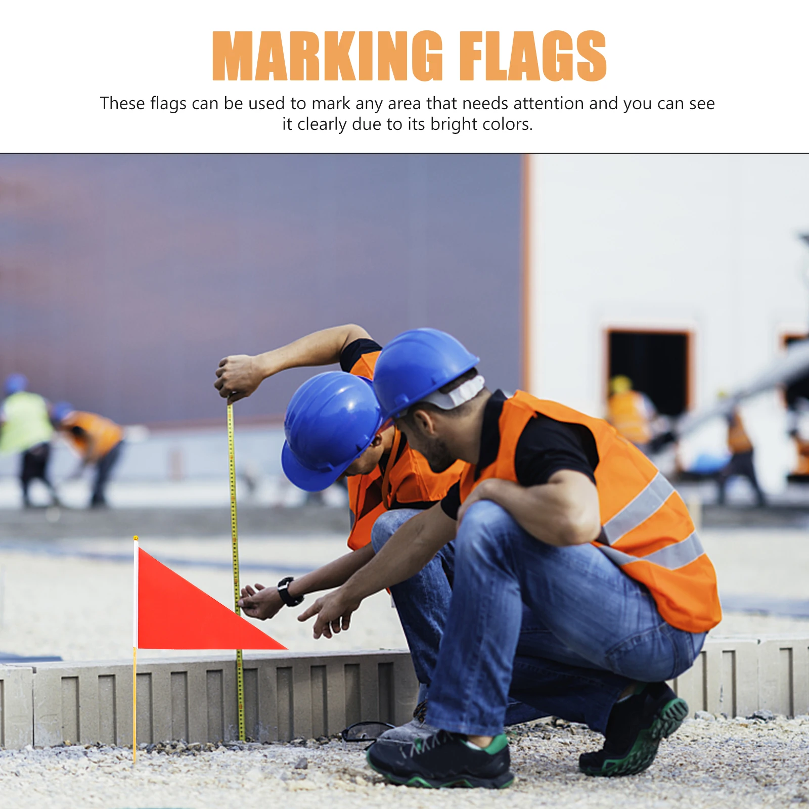 10 قطعة أعلام بمناسبة مثلث أعلام الحديقة لحديقة الرش الري تدريب الكلاب البناء مسح المرافق تحت الأرض