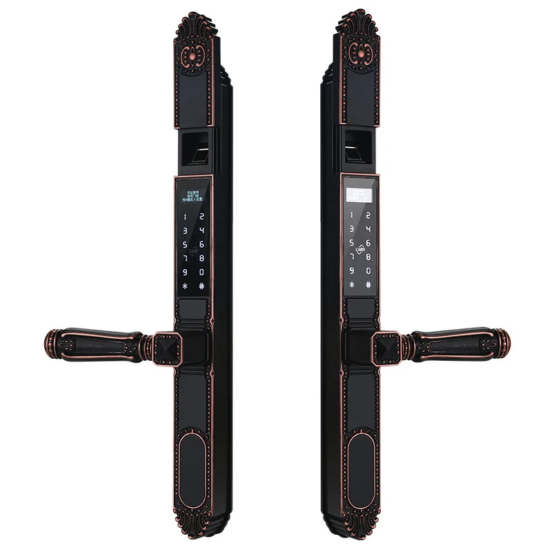 waterproof outdoor door, broken bridge aluminum alloy smart lock, rainproof outdoor password lock