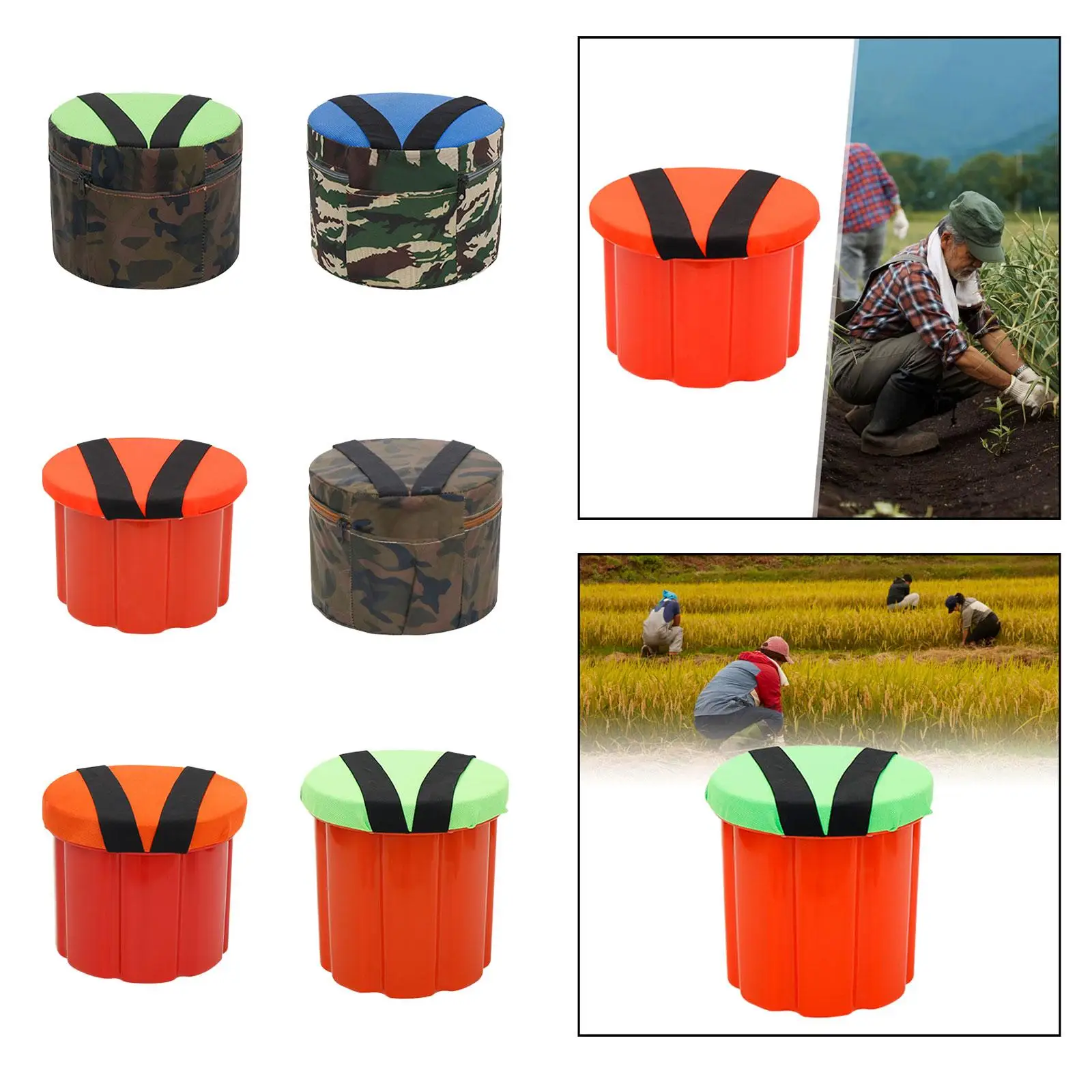 Wearable Gardening Stool Portable Lightweight Camping Stool Farmers Chair