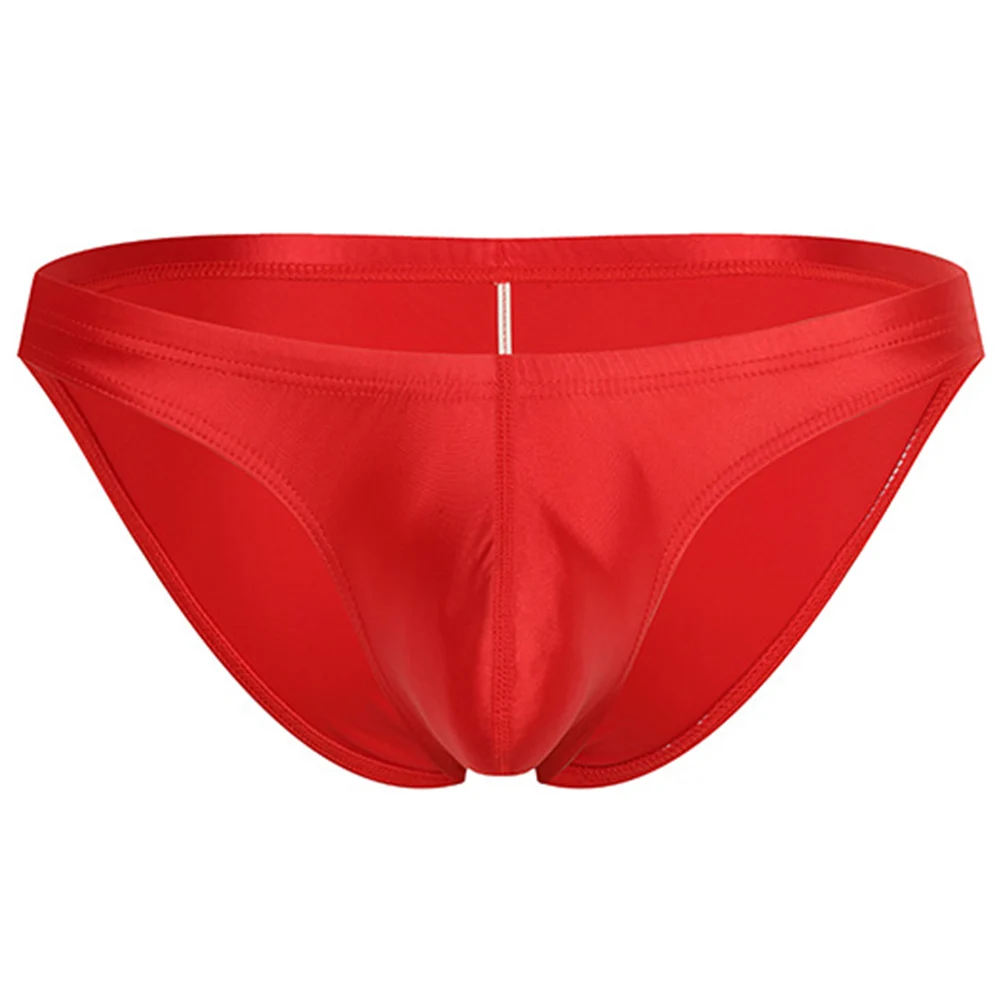 Mens Oil Shiny Glossy Silk Briefs Underwear Gay Sissy Pouch Underpants Breathable Unisex Panties Very Hot Lingerie Men's Clothes