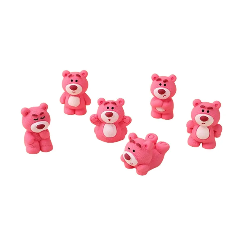 

6pcs play creative gifts lovely plastic ornaments car home office desktop ornaments