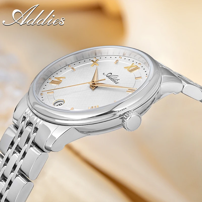 ADDIES Quartz Woman Watches Japan GM12 50M Waterproof Sport Sapphire Glass Stainless Steel Elegant Women's Luxury Wristwatch