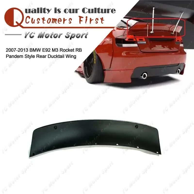 Autozubehör FRP Glasfaser PD Style Heckflügel Ducktail Spoiler passend für 2007-2013 E92 M3 RB Kofferraumspoiler