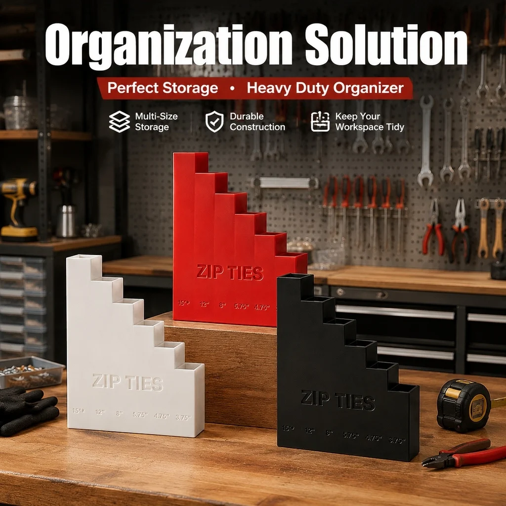5 Tier Wall Mount Zip Tie Organizer Rack Cable Tie Holder For Garage Workshop Pegboard Tool Storage,2 Tier Storage box
