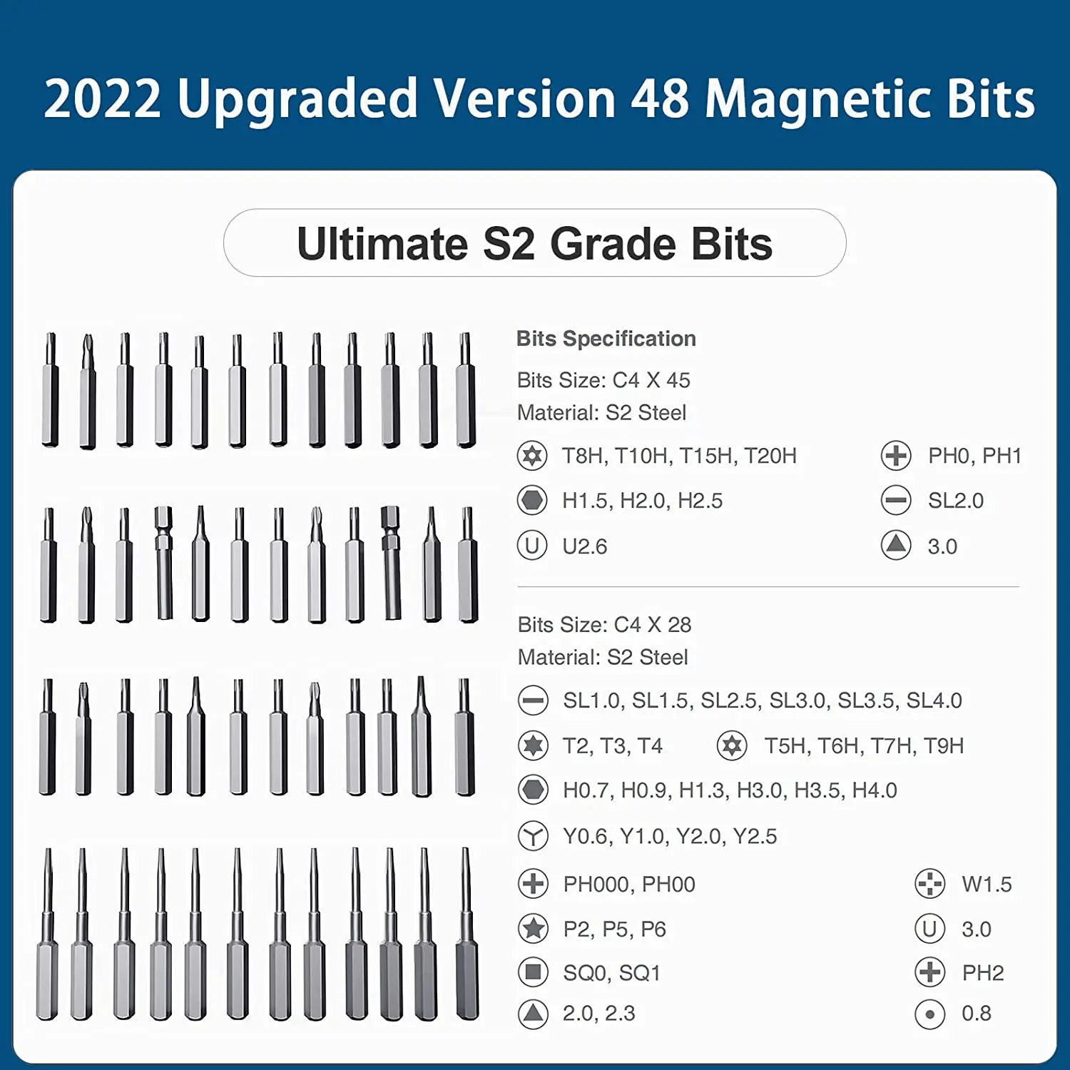 Mini Electric Screwdriver, 62 in 1 Rechargeable Cordless Precision Power Screwdriver Set with 48 Bits, LED Lights, Magnetic Mat