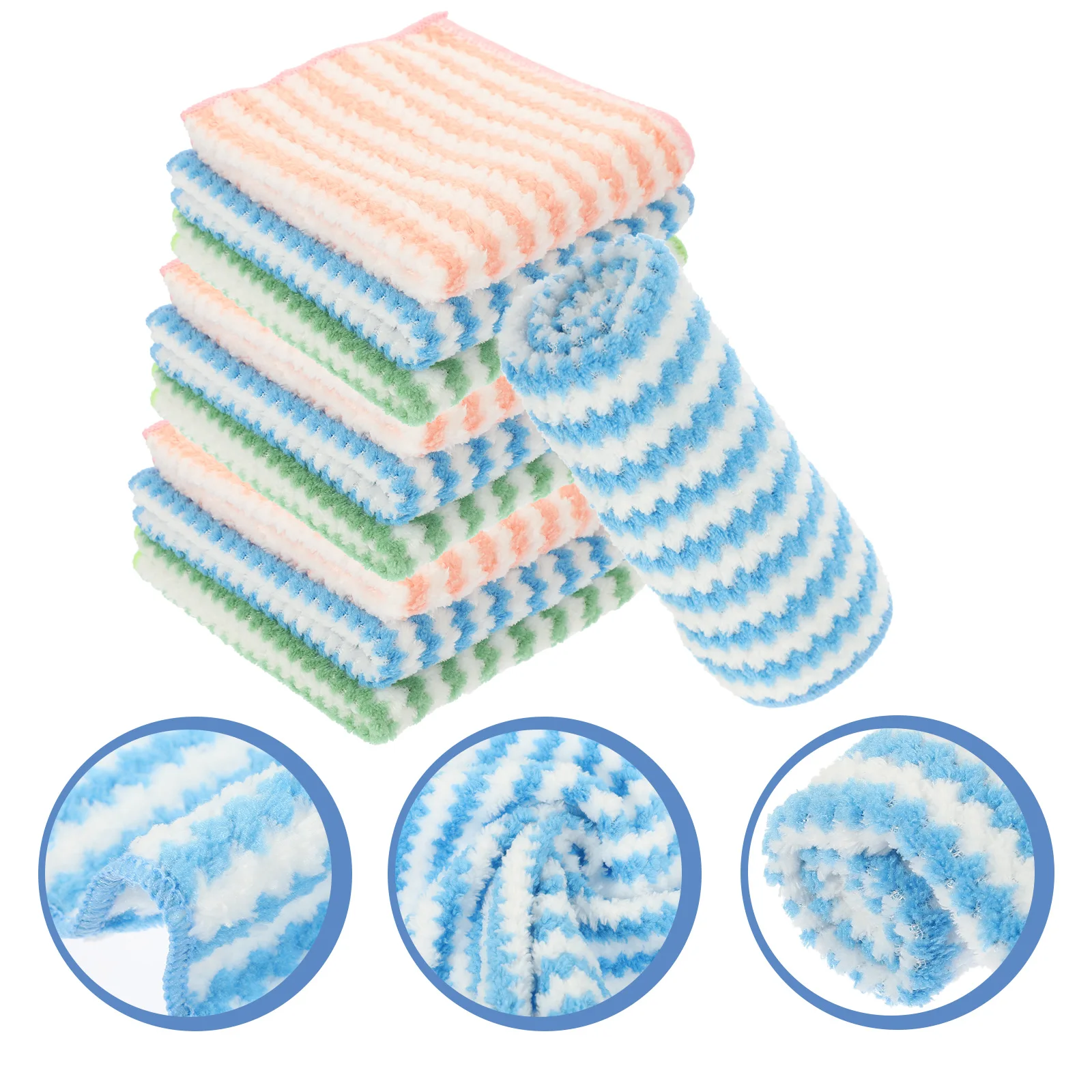 

10Pcs Water Absorbent Dish Rags for Washing Dishes Supple Comfortable Easy Dish Rags for Washing Dishes