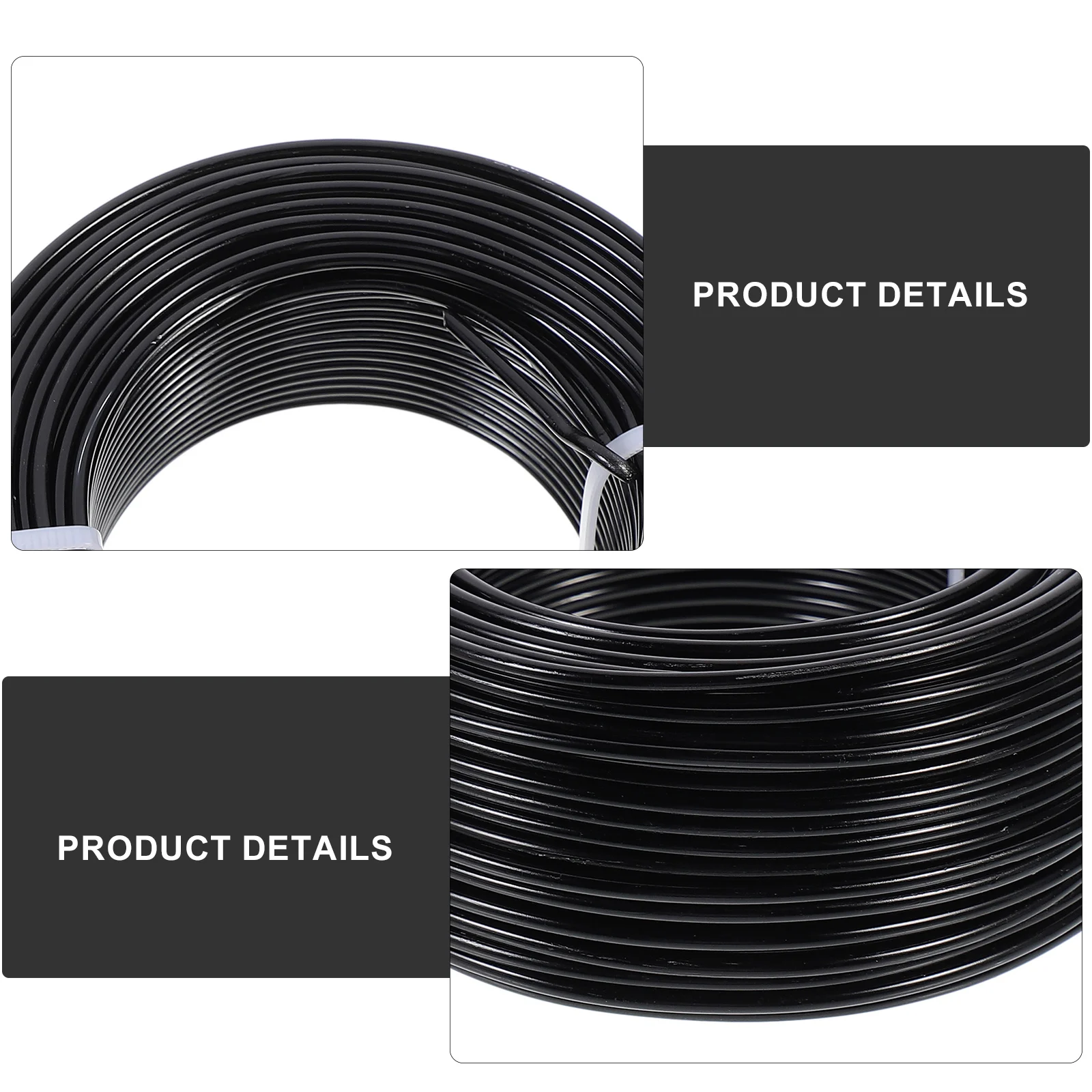 

25mm Black Aluminum DIY Jewelry Making Material Lightweight Bendable Beading Wire Perfect for Necklaces Bracelets Pendants Wire