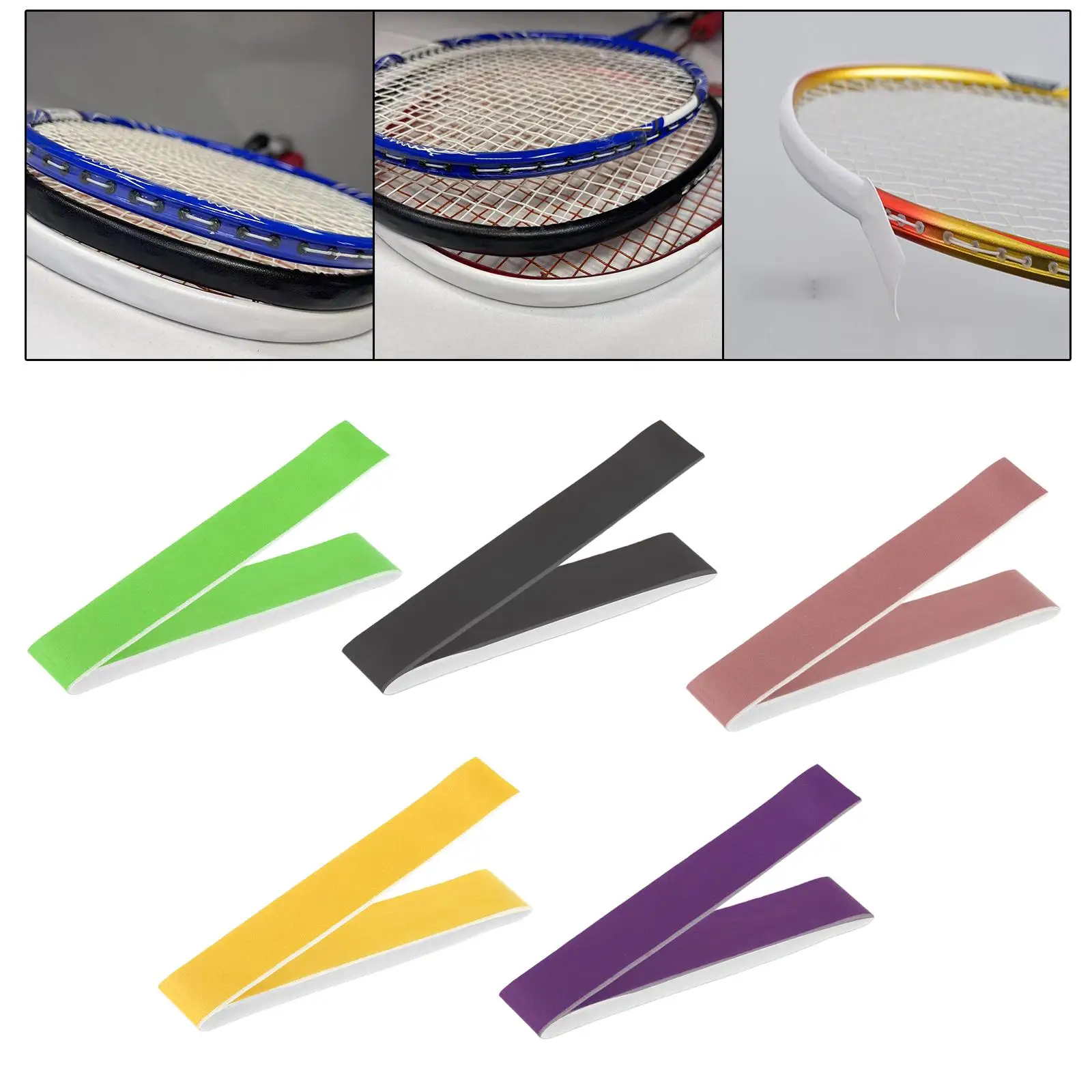 

Racket Head Tape Wear Resistant Antifriction Outdoor Sport PU Bat Frame Line Tape Tennis Racket Tape Racket Head Protectors