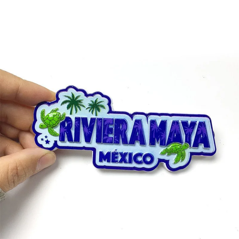 

Mexico Riviera Maya Personalized Creative Text Magnetic Fridge Magnet Travel Souvenir Home Decoration