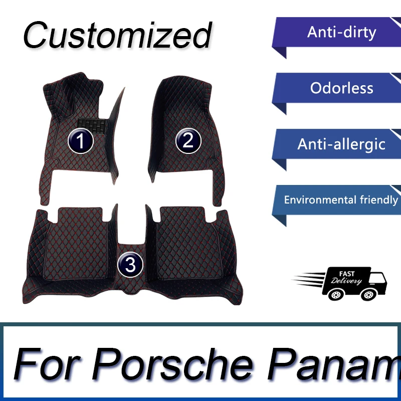 Car Mats Floor For Porsche Panamera 970 Chassis G1 SWB 4seat 2009~2013 Anti-dirt Car Floor Mats Right Hand Drive Car Accessories