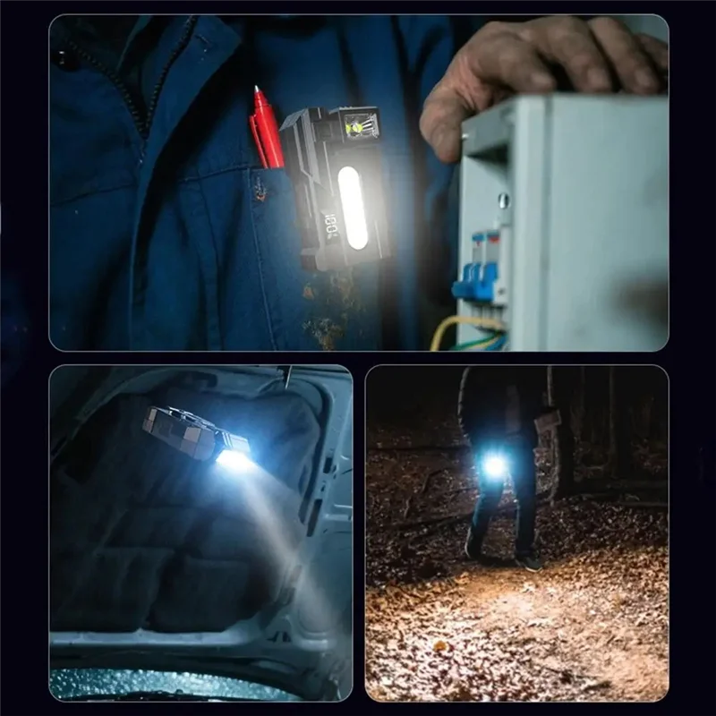 【推奨】懐中電灯 1200ルーメン ポータブル ポケット ミニライト ダブル光源 アウトドア キャンプ ハイキング アドベンチャー 緊急用