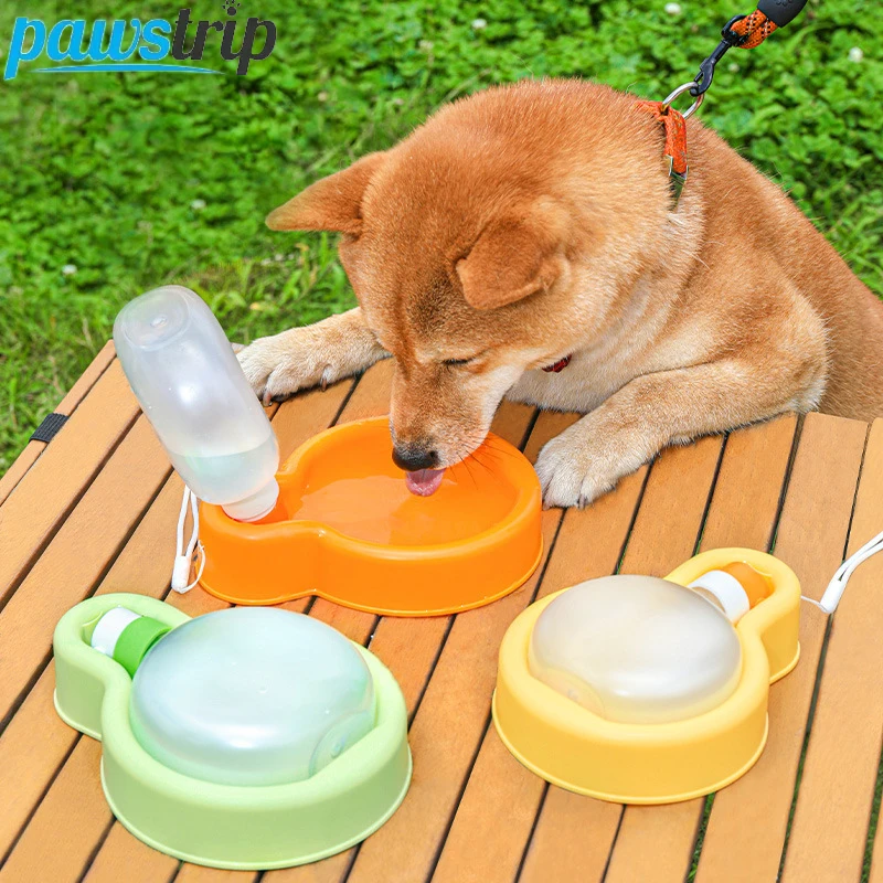 350/500 ml Outdoor Tragbare Hund Wasser Flasche Haustier Trinken Schüssel für Hunde Katzen Faltbare Welpen Wasser Dispenser Hund zubehör