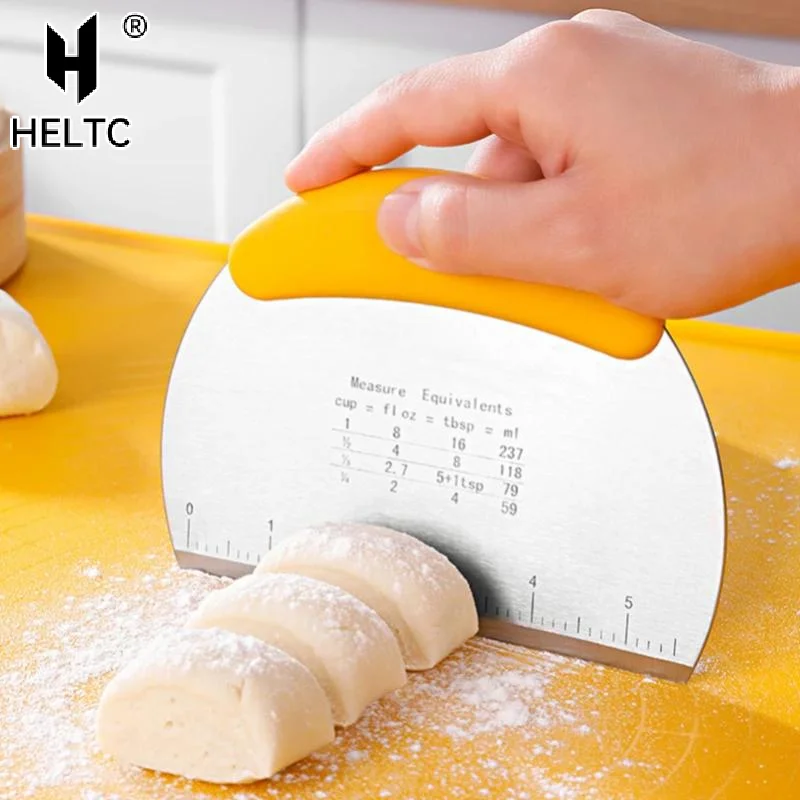 1 Set Stainless Steel Pastry Cutter Dough Scraper With Ergonomic Handle Kitchen Baking Tools For Flour Dough Cutter