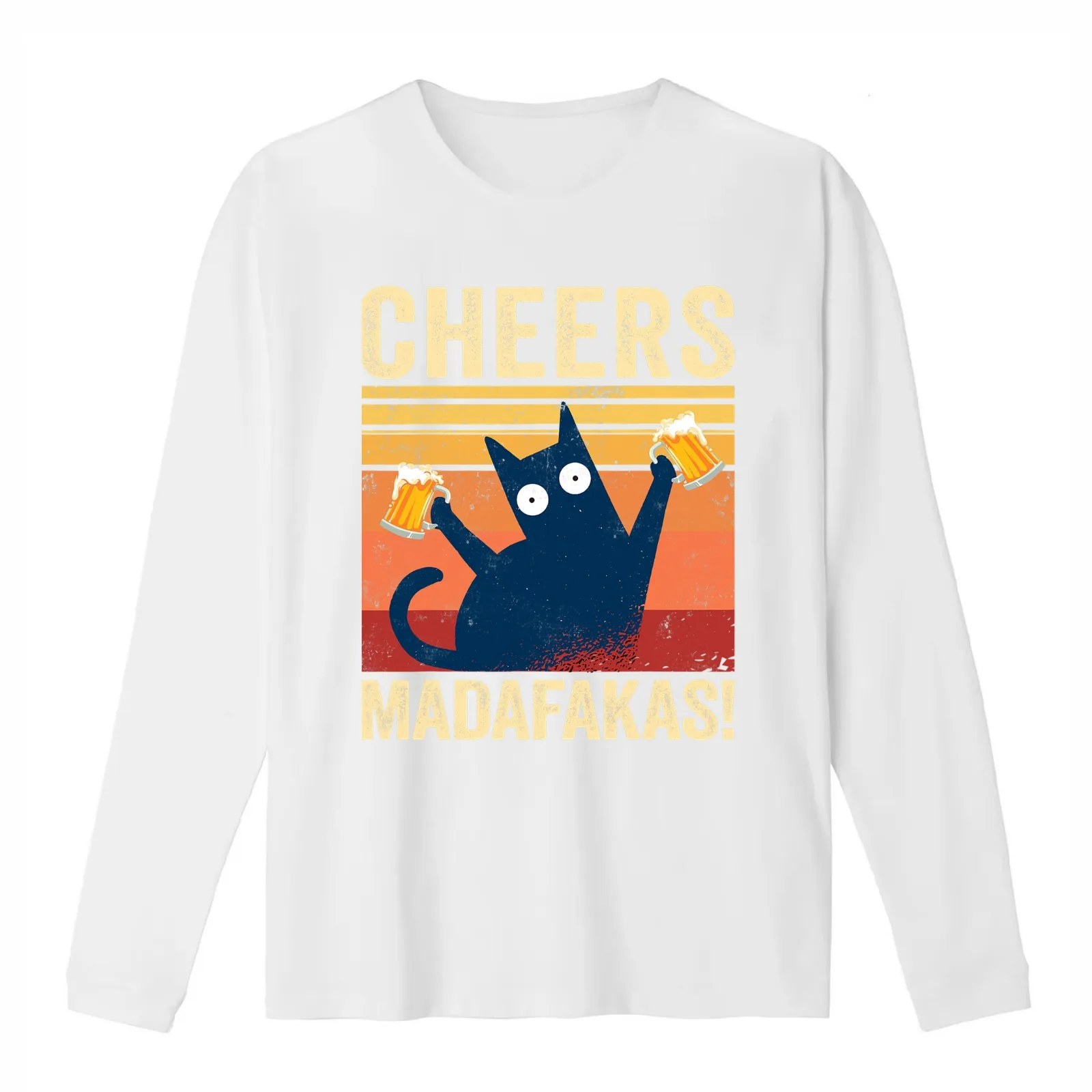 Cheers Madafakas Shirt Cats Tops Summer Dresses Pyjamas Cat T-Shirt Summer Casual Cotton Tee Oversized Streetwear Tops