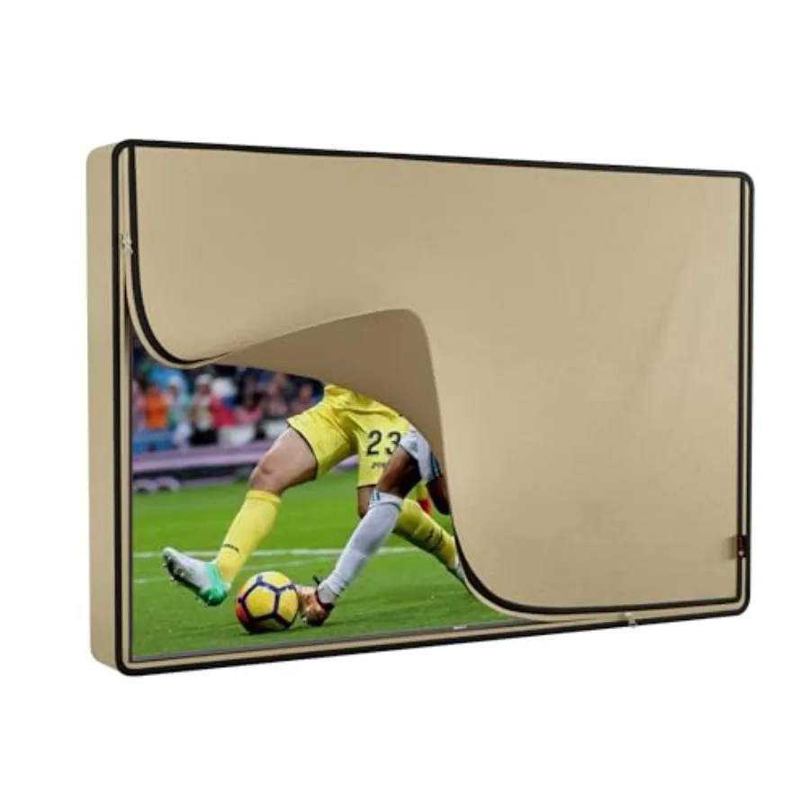 

Outdoor Waterproof and Weatherproof TV Cover with Zipper for 70 to 75 ch Outside Flat Screen TV, 600D Thick Fabric Protector