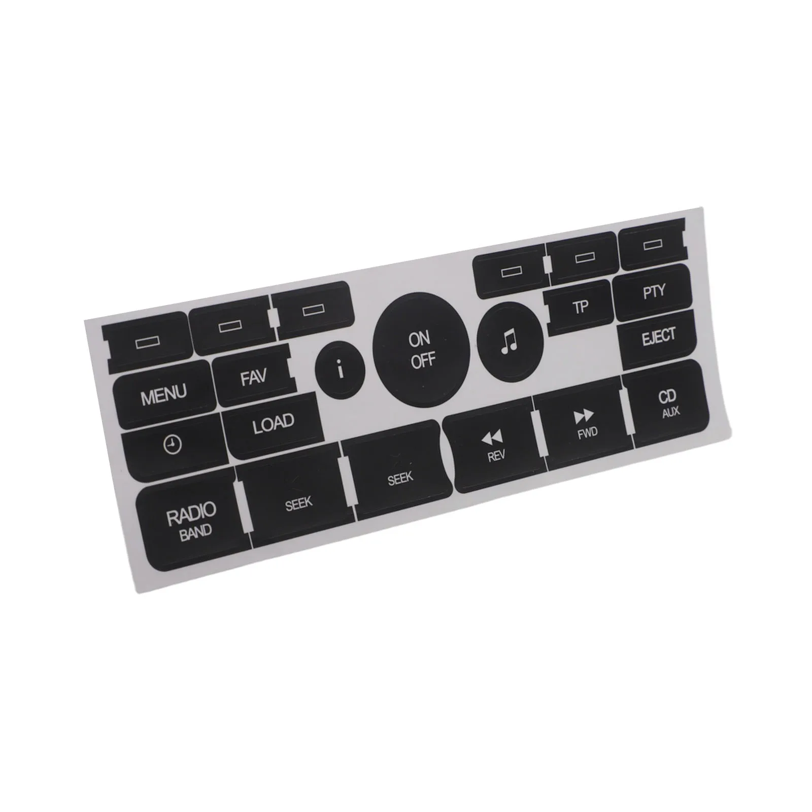 2007-09 Decal Radio Decal Car Interior Repair For Saab Car Accessories Vinyl Repair Sticker Black Overlay White Lettering