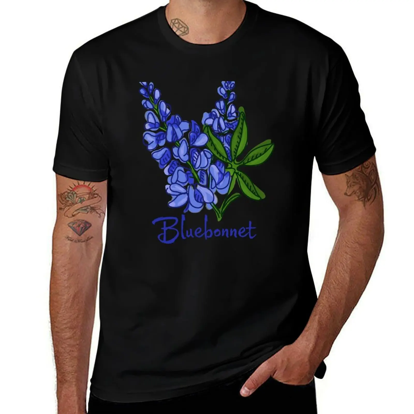 Bluebonnet T-Shirt Work Short Sleeve Cotton Top
