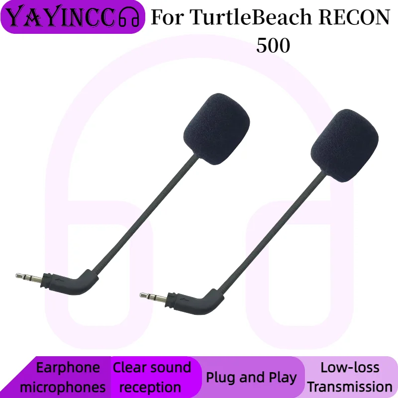 

YAYINCC Replacement Gaming Mics 3.5mm Game Microphone For TurtleBeach RECON 500 Detachable microphone rod plug and play MIC