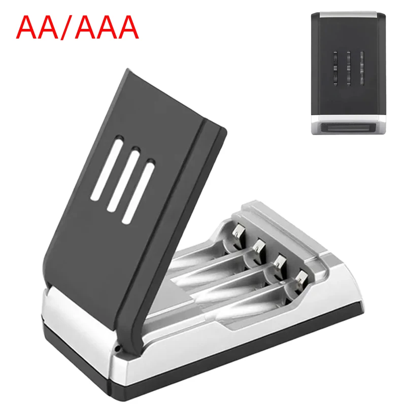 

For AA/AAA NiCd NiMh Rechargeable Batteries LCD-002 LCD Display with 4 Slots Smart Intelligent Battery Charger EU/US/UK Plug