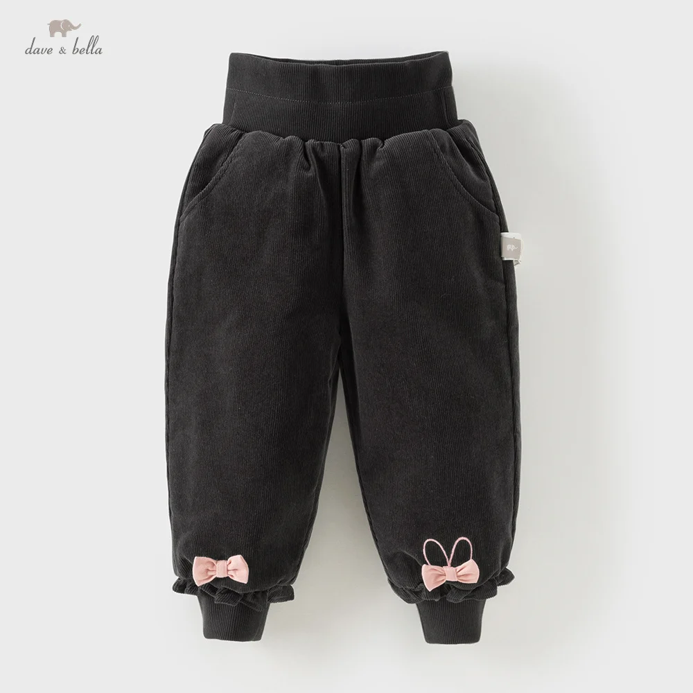 

Пуховые штаны для девочек Dave Bella, осенне-зимние детские теплые толстые брюки с эластичной резинкой на талии, повседневная верхняя одежда, одежда для девочек DB4253821