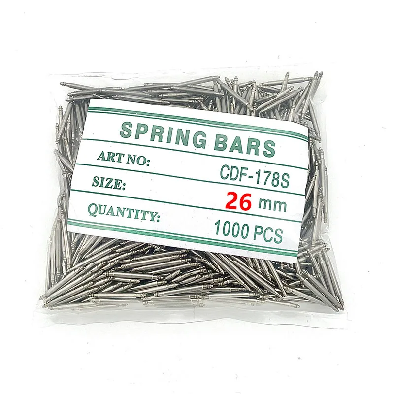 Watch Spring Bar Tool Watch Accessories For Watch Shop Spring Needle 1.3mm 1.5mm  1.8mm Thick 1000pcs 26mm