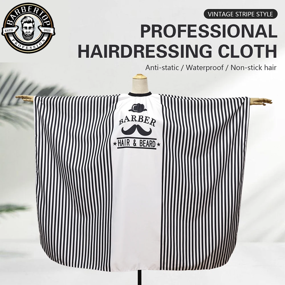 

Barbershop Barber Haircut Cape waterproof Professional Pattern of Suit Antistatic Hairdresser Apron Salon Styling Tools