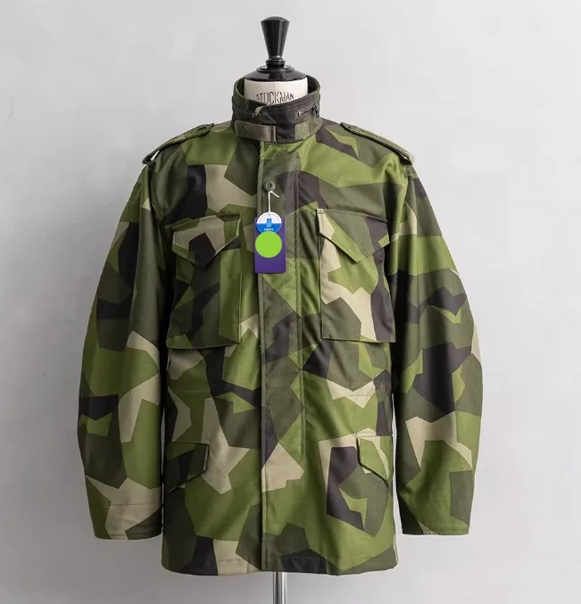 

Swedish Camouflage Green Jacket M90 Man Coat Outdoor Geometry