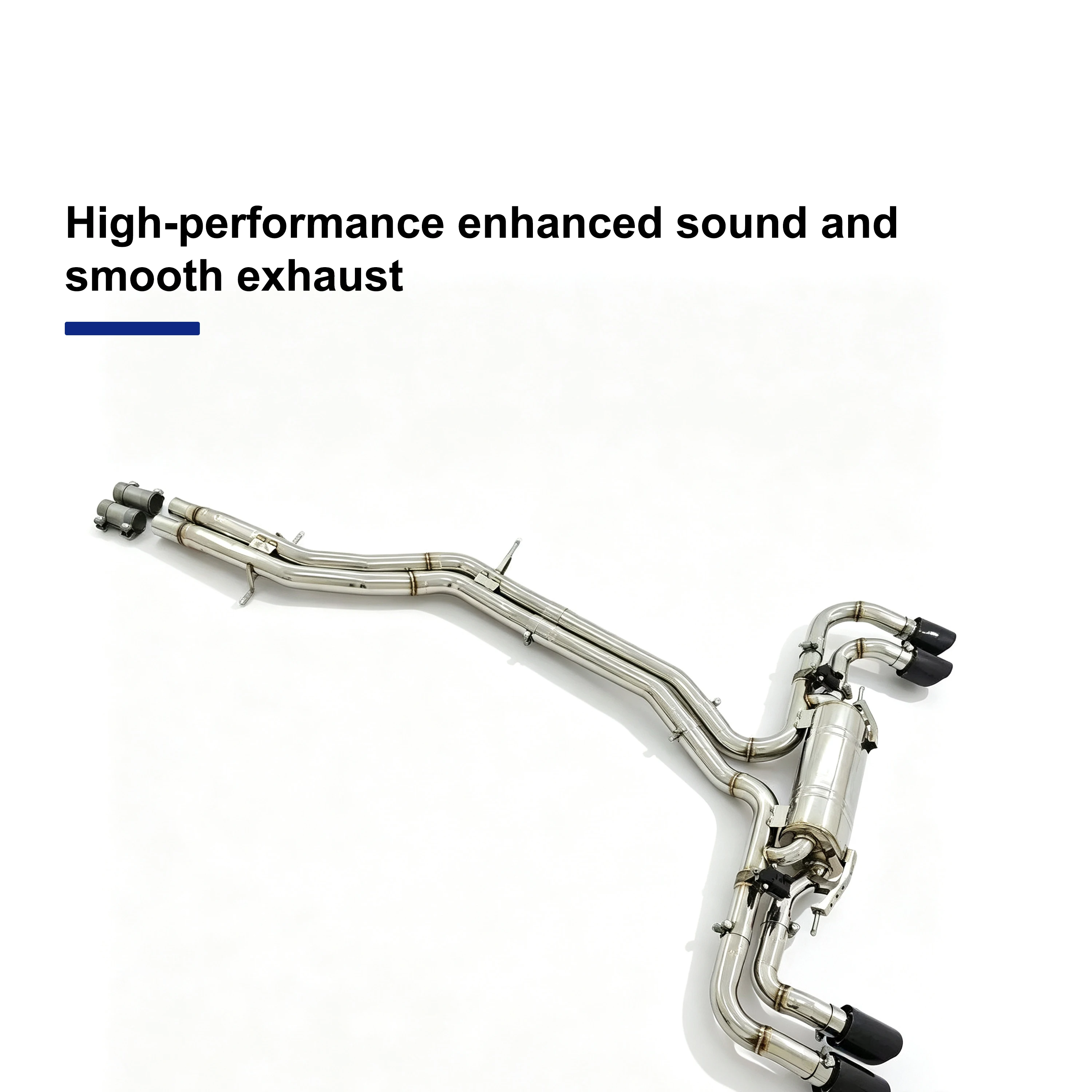Tuning Exhaust System For Audi RSQ8 4.0T SUS304  Catback With Muffler And Valve