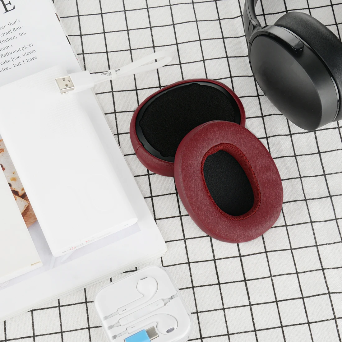Geekria สำหรับหูฟัง Skullcandy สถานที่ไร้สาย ANC ชุดหูฟังเปลี่ยนหูฟังหนังเทียม Ear Pads Cover เบาะซ่อม