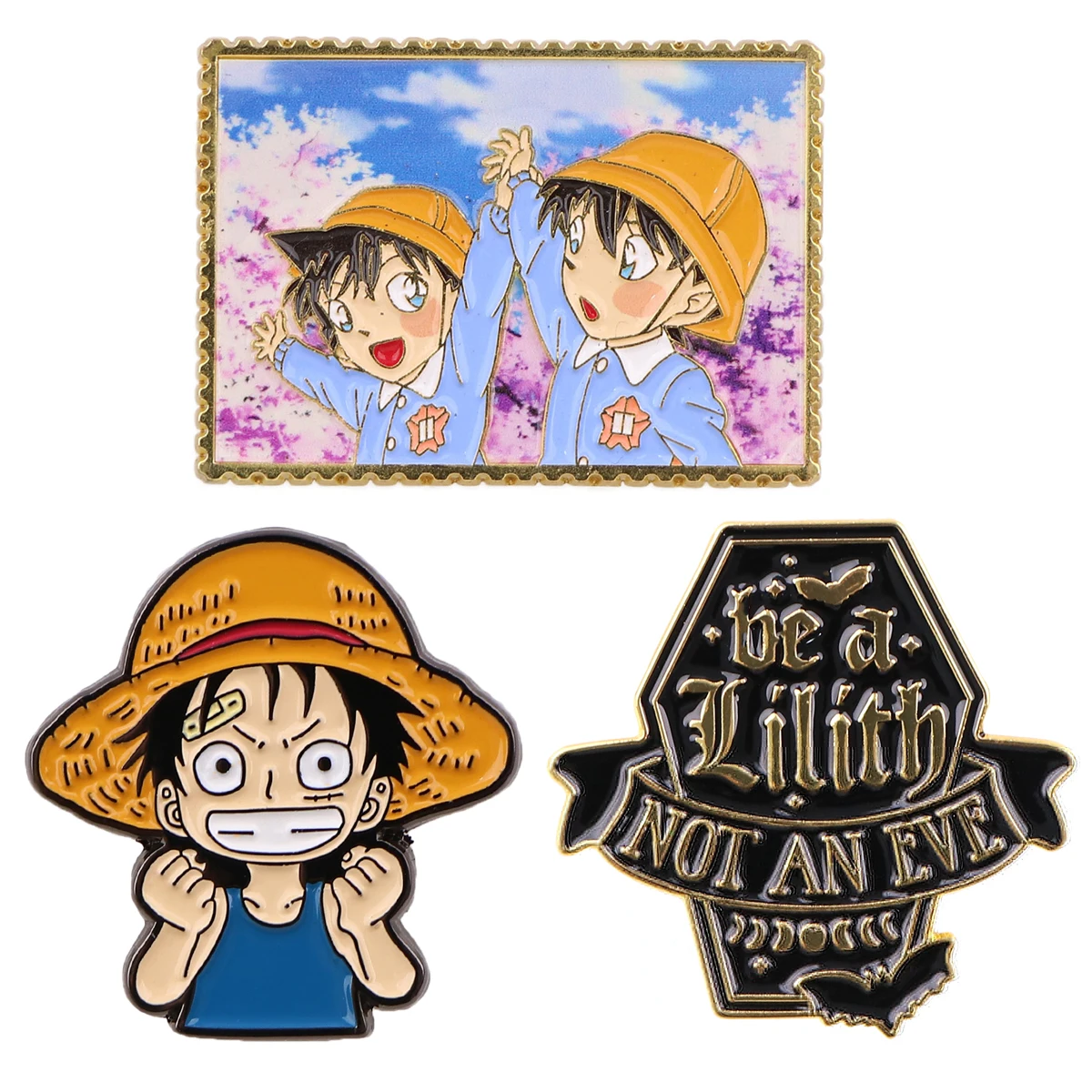 Japanese Anime Straw Hat Boy Enamel Pin Cute Brooches for Women Lapel Pins Badges on Backpack Cosplay Accessories Gift Toy