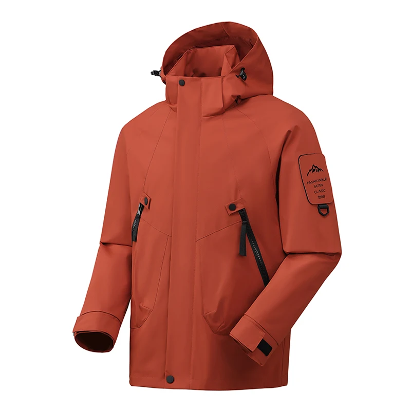 HDIRXG Unisex Waterdichte Wandeljas Outdoor Camping Winddichte Jas Lichtgewicht Ademende Regenjas Met Afneembare Capuchon