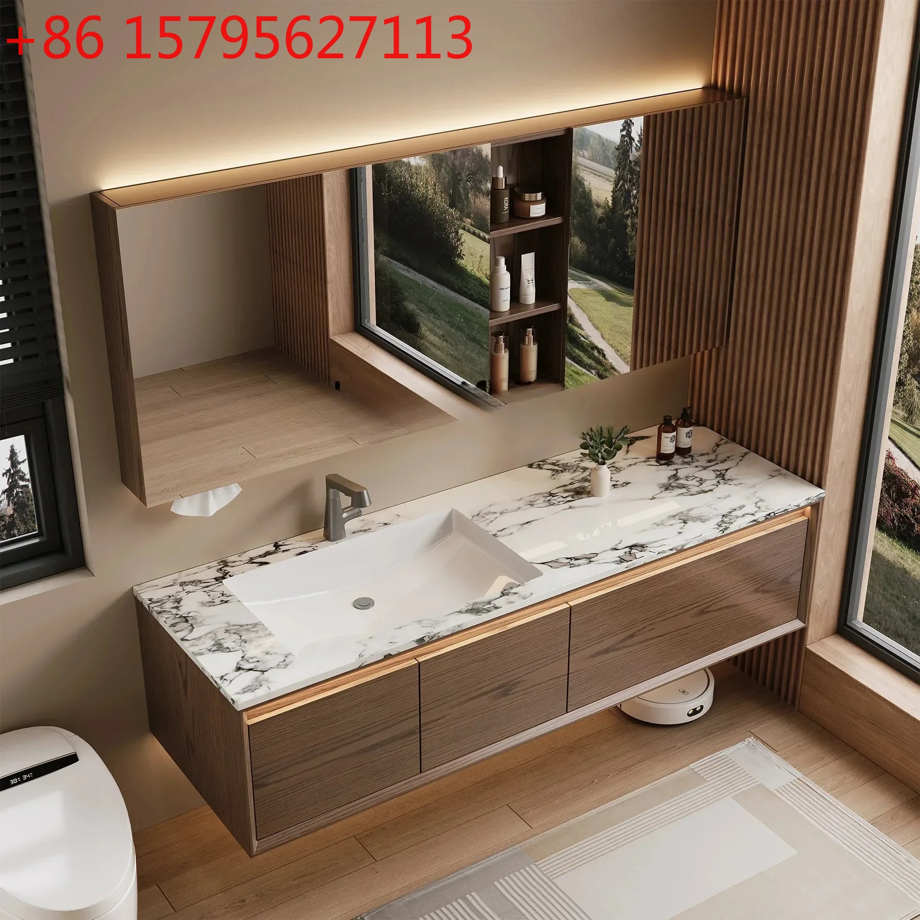 

Y13 Стиральный стол из каменной плиты, шкаф для ванной комнаты, комбинированный дубовый бесшовный встроенный умывальник для ванной комнаты по индивидуальному заказу