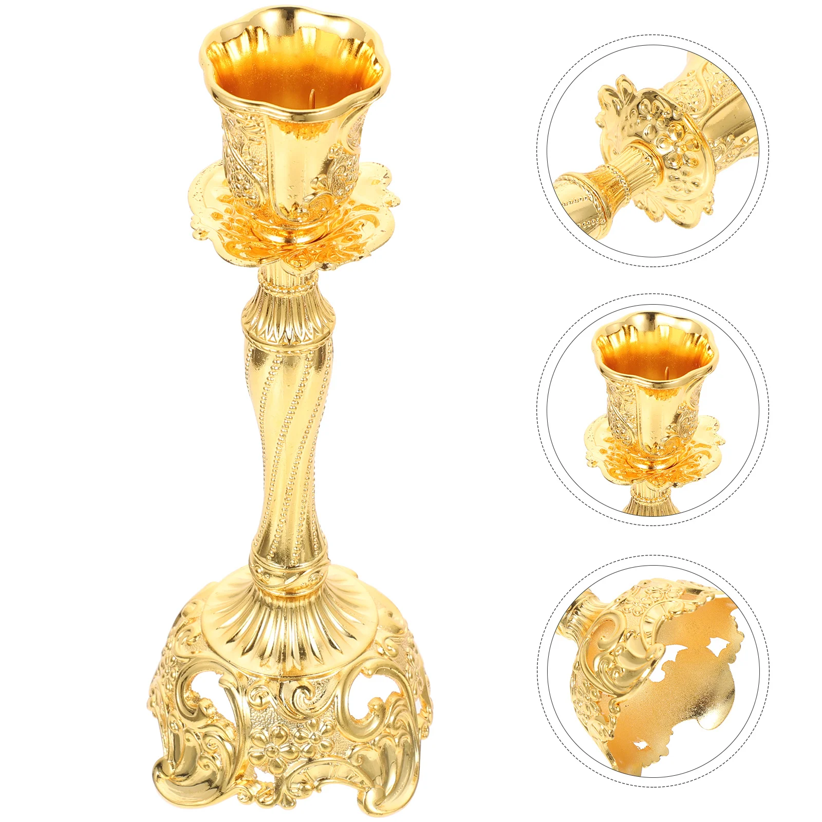 

Holder Zinc Alloy Taper Candlestick Table Centerpiece For Party Wedding Home Decor Dinner Festival