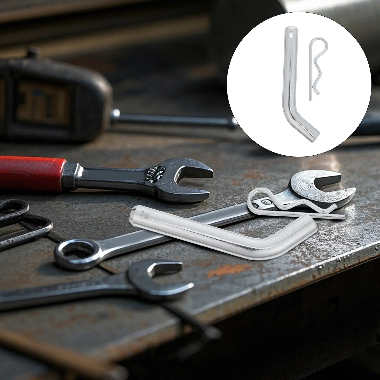 

Комплект из 1 шт. усиленных стальных стопорных шпилек для прицепов, диаметр 0,62 дюйма, для грузовых прицепов, с пазовой головкой, антивандальные