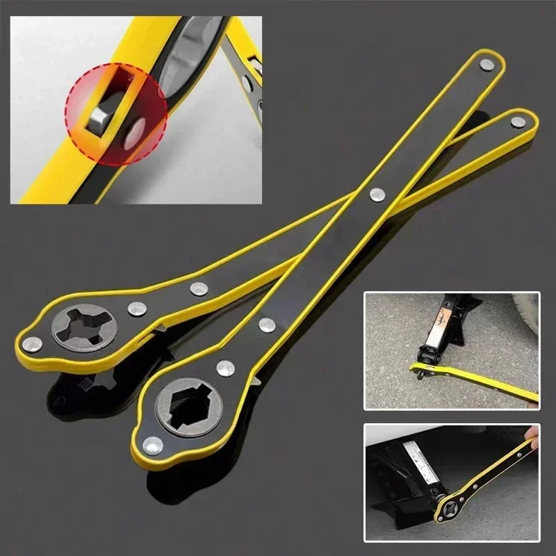 Car Mounted Small Car Universal Crank Handle Accessories with CAR Tools Car Jack Handle Lever Labor-saving Wrench Tool
