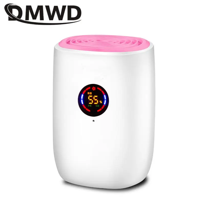 Electric mini air dehumidifier 800ml portable LED discplay air purifier machine automatic power-off defrost for home 100-240V EU