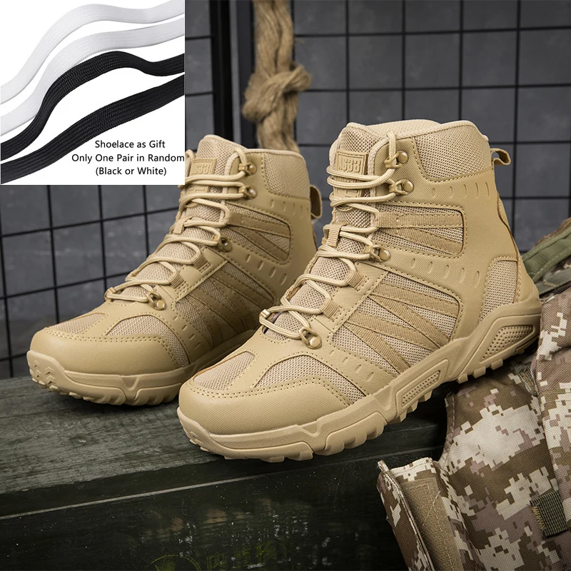 

Мужские тактические ботинки, элитная брендовая прогулочная обувь для пустыни, тренировочная дышащая обувь на шнуровке, походная обувь для скалолазания, уличная мотообувь до щиколотки