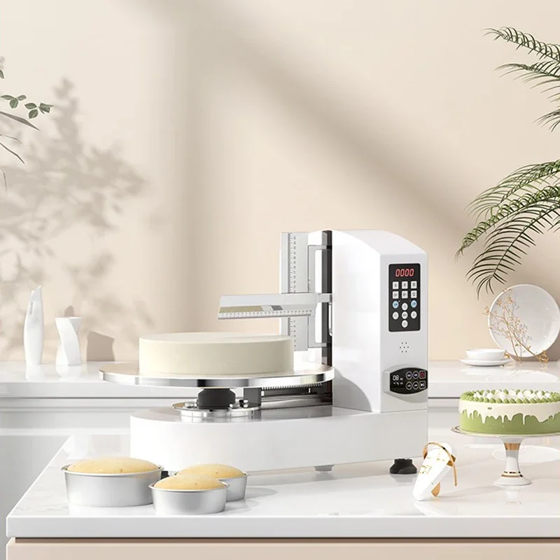 อัตโนมัติ 12 นิ้ว/16 นิ้วเค้ก Spreading Machine อัตโนมัติขูดเค้กครีม Tiler 280W 220V อาหารเครื่องใช้ในครัว