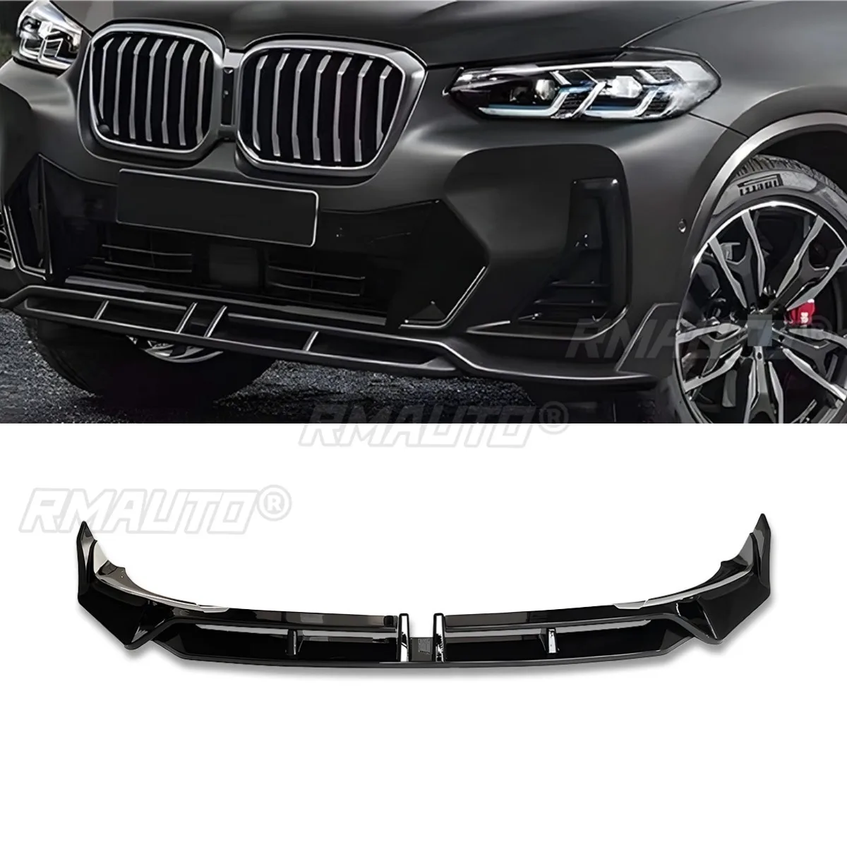 Car Front Bumper Lip Splitter Diffuser Bumper Protector Body Kit For BMW X3 G01 2022+ Car Accessories