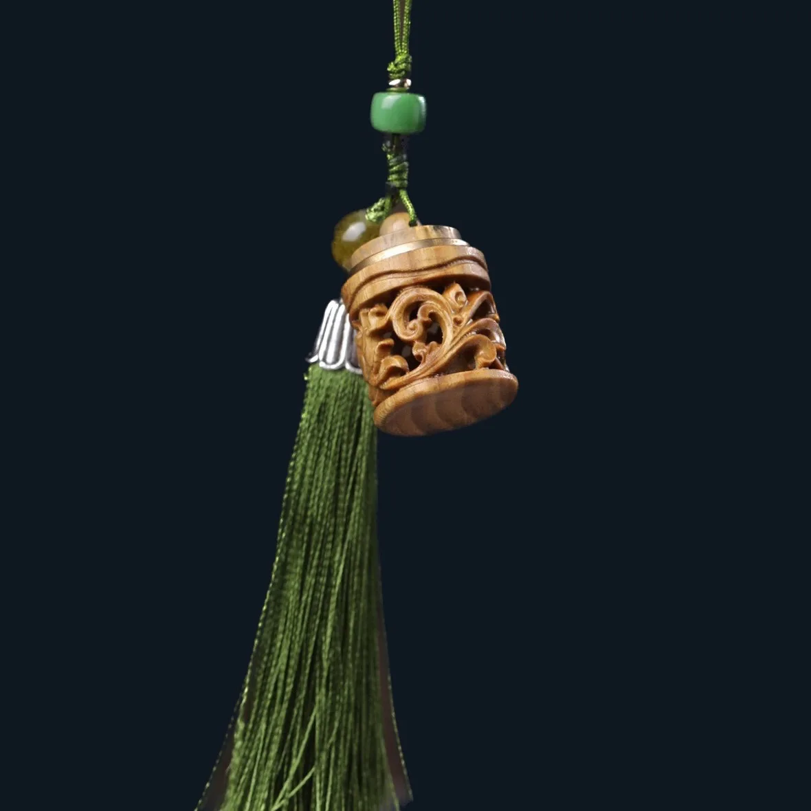 Carved Hollow Wooden Incense Box Luminous Inlaid Ornament Wishing Bunny Lotus Gourd Aromatherapy Hanging Sandalwood