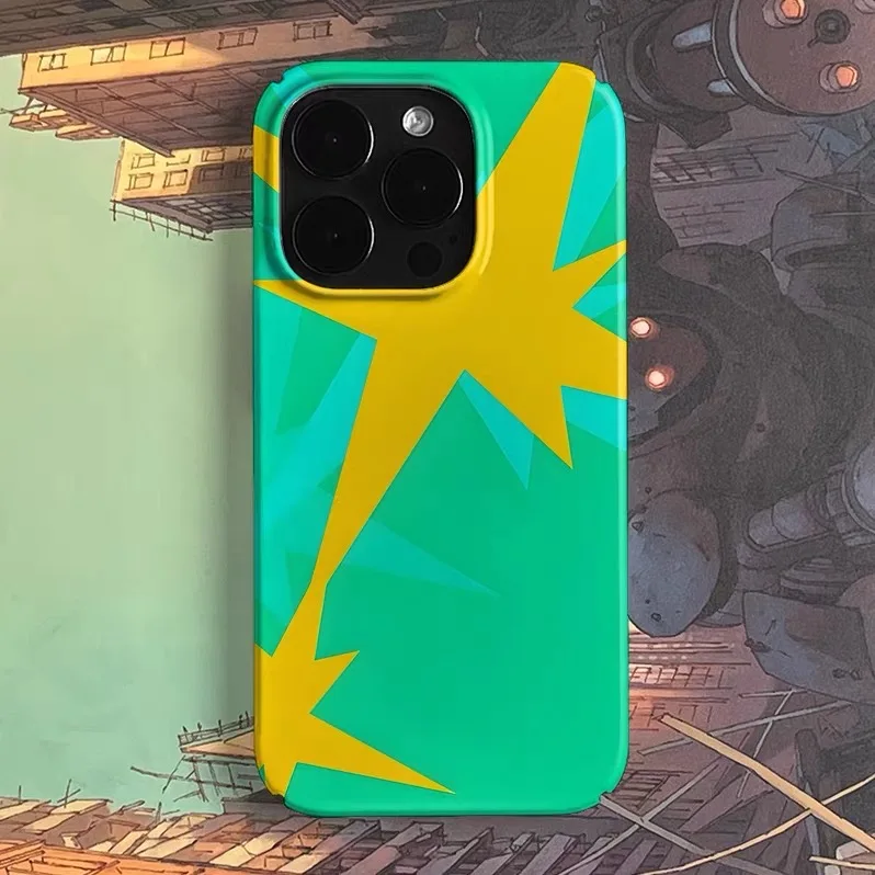 

Yellow Stars with Green Background Phone Case for IPHONE 17Air 16E 15PROMAX 14Plus 13 12MINI 11PRO 16Plus XR Acrylic Phone Cover