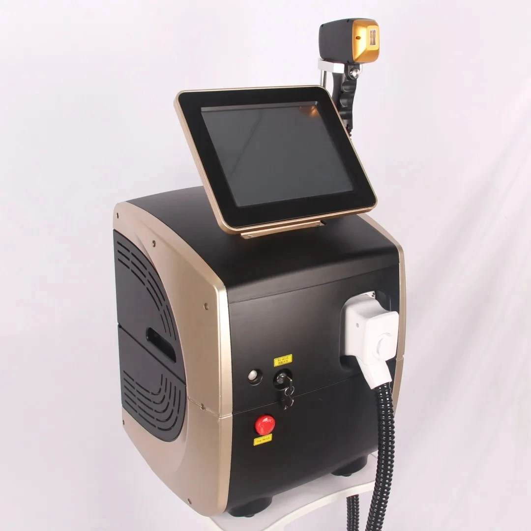 2024 Portable professional diode ice titanium laser body hair removal machine 808 755 Alexandrite equipment 3-wave permanent