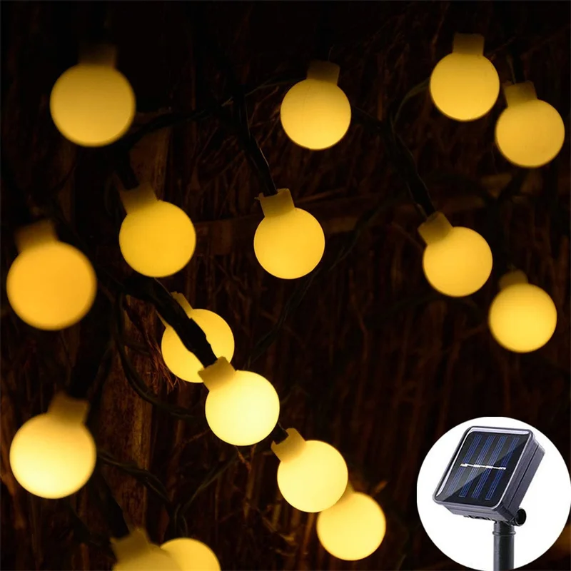

Solar Light Outdoor Lamp Ball Garland Lights String Holiday Party Decoration