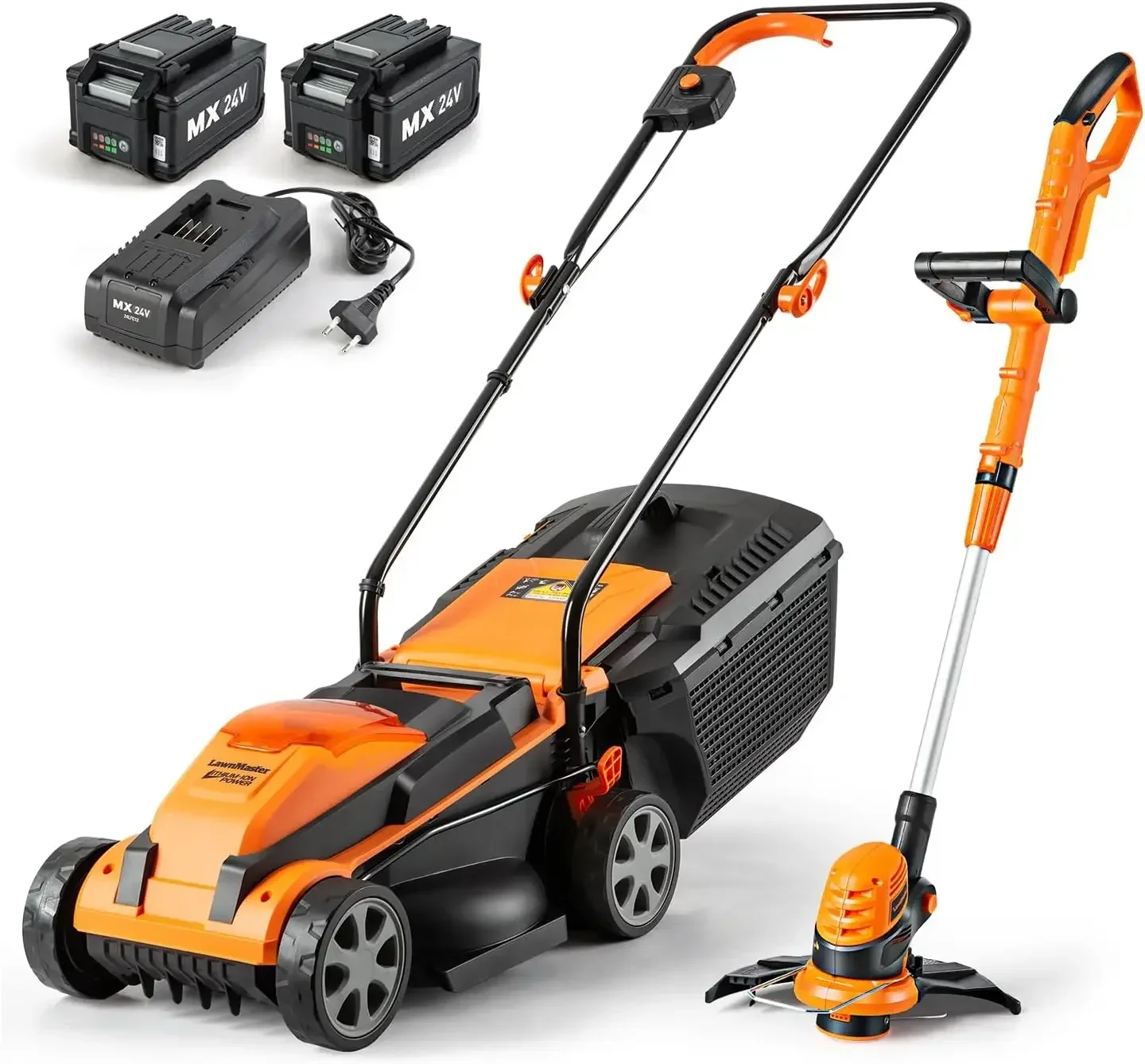 

20VMWGT 24V Max 13-inch Lawn Mower and Grass Trimmer 10-inch Combo with 2x4.0Ah Batteries and Charger