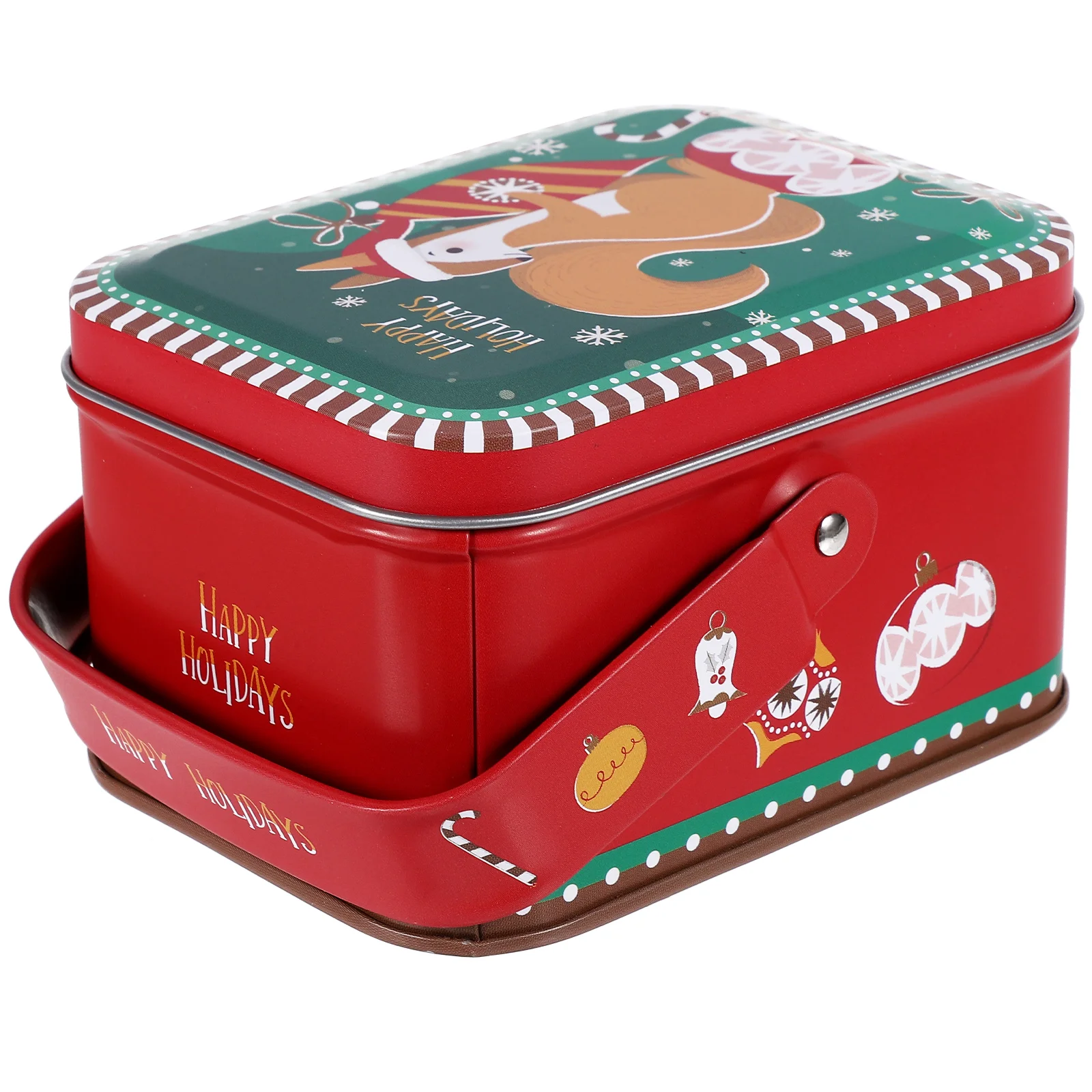 

Gift Box (Santa Claus-c03) Christmas Candy Tin Biscuit Containers Cookie Sugar Case Jar