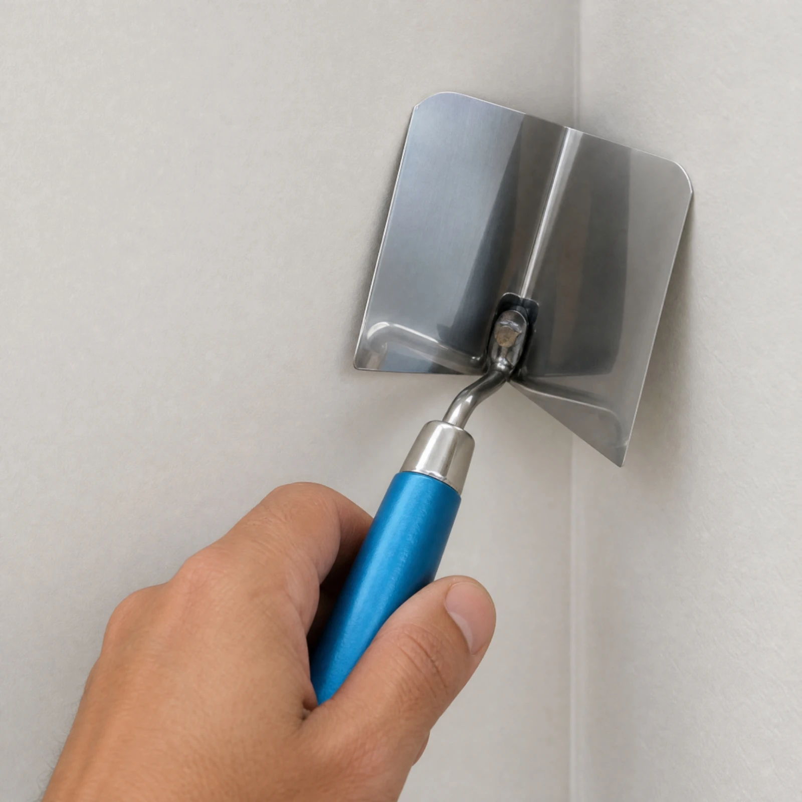 Stainless-Steel Corner Finishing Tool Robust Corner Finishing Trowel Sturdy Rust-Resistant for Plasterers, Plastering Work